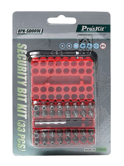 Proskit Σετ 33 Μύτες Κατσαβιδιού Torx / Torq / Tri-Wing / Σταυρός