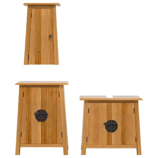 vidaXL Blat cu Lavoar Massif Wood