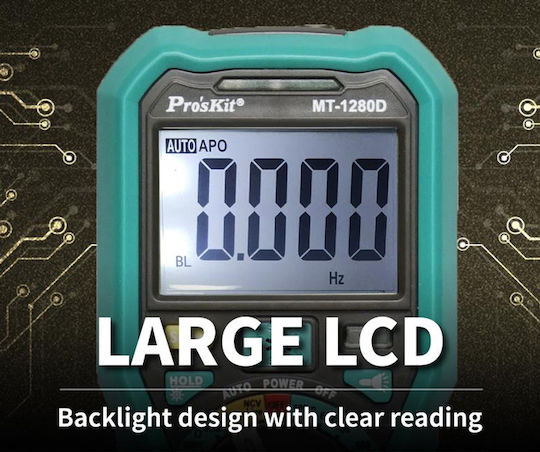 Proskit Digital Multimeter True RMS with Buzzer with AC / DC / Capacitance Measurement MT-1280D