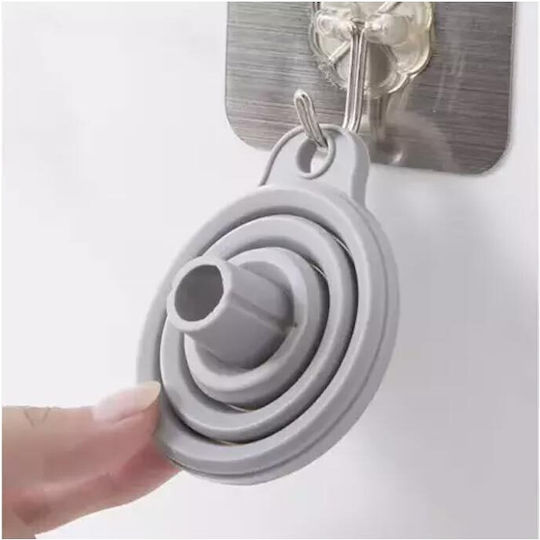 Small Foldable Funnel Silicone Handle Gray 8x8x7 Cm Aria Trade