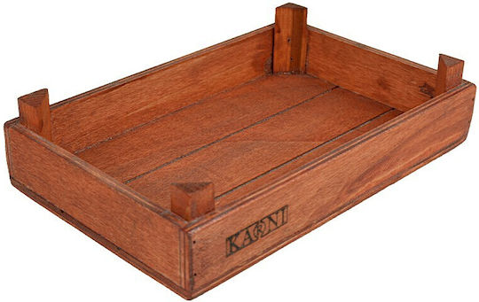 Nakaro Wood Carrier Serving Basket Metallic 1pcs