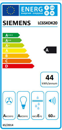 Siemens Iq100 Șemineu Hotă 60cm Alb