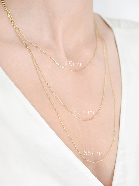 Kritsimis Forzatina Set Gold Chains Neck 14K Length 60cm