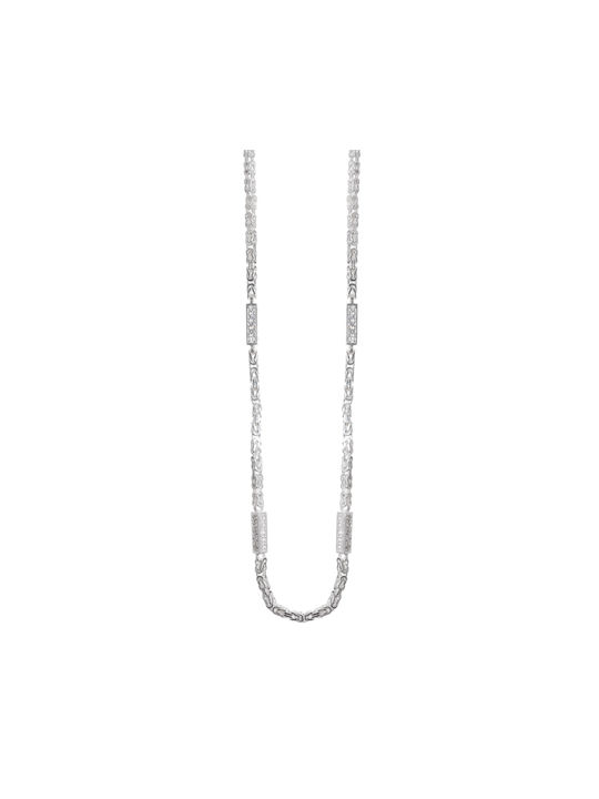 Silver Chain Neck Thin Thickness 4mm