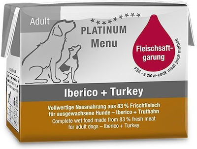 Platinum Pet Food & Care Menu Υγρή Τροφή Σκύλου με Γαλοπούλα, Κρέας και Χοιρινό 90γρ.