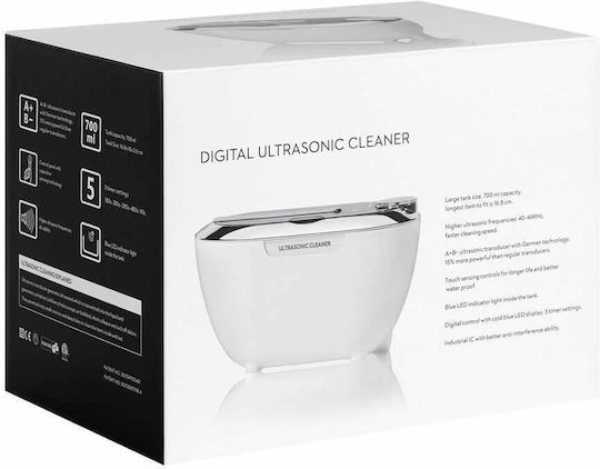 Activeshop Καθαριστής Υπερήχων 600ml με Ψηφιακό Χρονοδιακόπτη