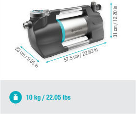 Gardena Silent+ Ηλεκτρική Αντλία Επιφάνειας 900W