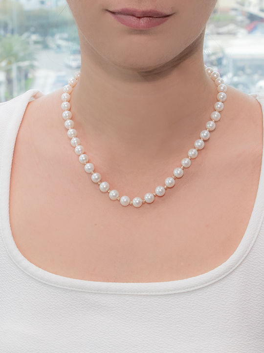 Margaritari Σετ με Κολιέ & Βραχιόλι από Χρυσό 14K με Πέρλες