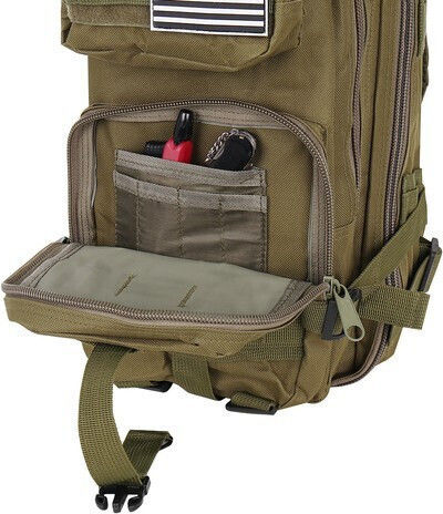 Soul Lures Rucsac Militar Rucsacuri din Poliester Verde 26lt