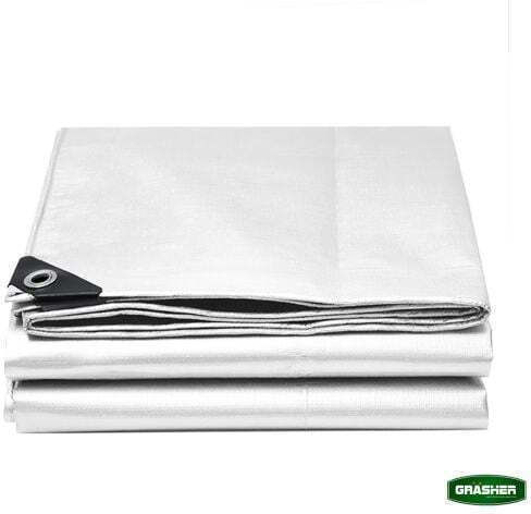 Grasher Waterproof Tarpaulin 120gr/m² 10x8m. Light Type White