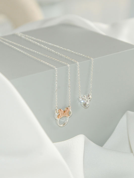 Kritsimis Minnie Mouse Kids Necklace Made of Silver with Chain NS00001TL-157.CS