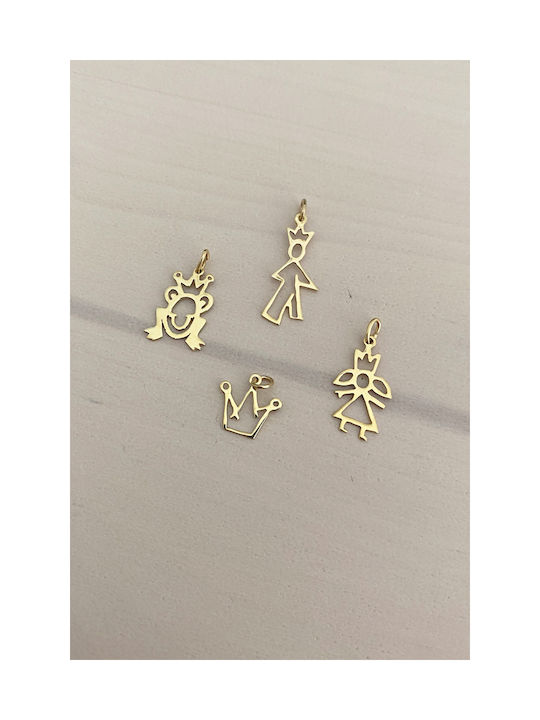 Kritsimis Gold Chain Kids Necklaces Crown 9K 32PK4998-256