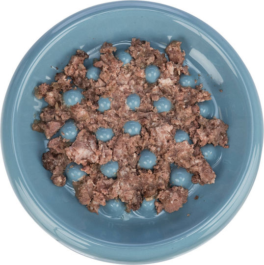 Trixie Keramik Schalen Futter Langsame Fütterung für Hund & Katze 250ml 18cm in Blau Farbe