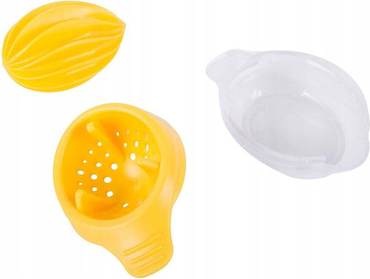 Storcător de fructe clasic Lămâie / Portocaliu cu Recipient din Plastic în Culoare Galben
