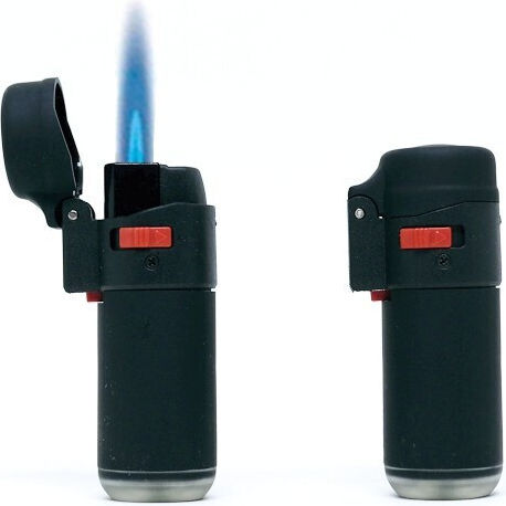 Leonflame Leonflame Winddichtes Feuerzeug Flamme Typ Jet in Schwarz