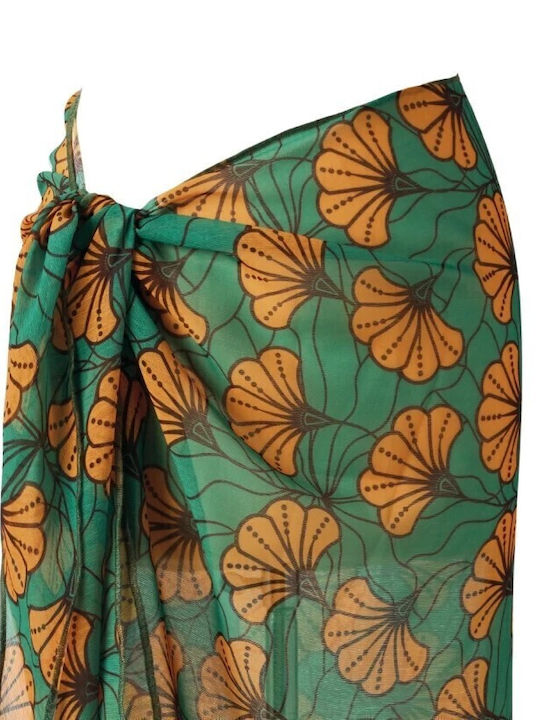 Kentia Loft Green/orange Γυναικείο Παρεό - Φούστα Floral