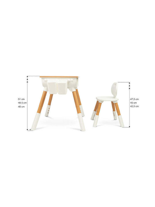 Toyz Kids Table Set with Chairs for Painting Made of Gray Plastic Toyz