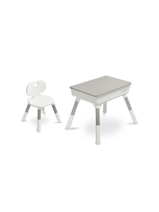 Toyz Kids Table Set with Chairs for Painting Made of Gray Plastic Toyz