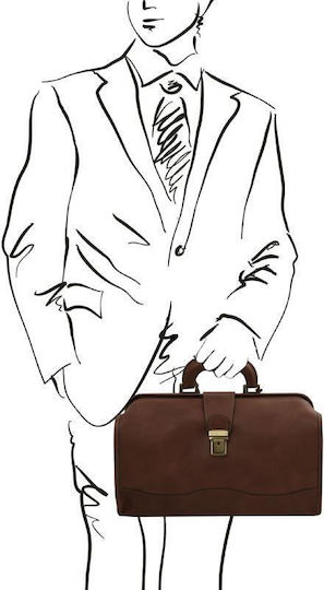 Tuscany Leather Δερμάτινη Ιατρική Τσάντα Raffaello σε Καφέ Χρώμα