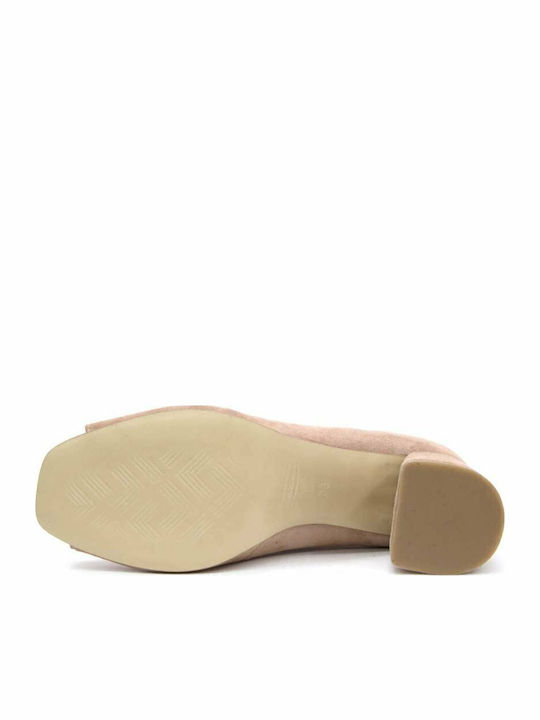 Suede Women's Ankle Boots Pink