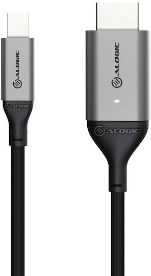 Cable Alogic Displayport Mini Hdmi 2m Grey Ulmdphd02-sgr