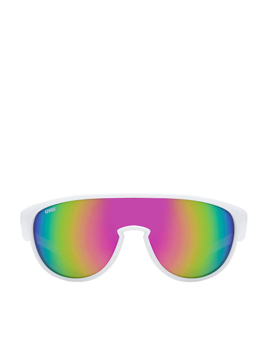 Uvex Sonnenbrillen mit Weiß Rahmen und Mehrfarbig Spiegel Linse S5330668316