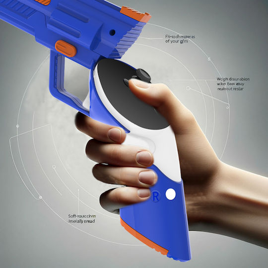 Replika Pistolen-Controller für Meta Quest 3 Blau