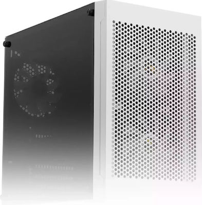 Gamdias Talos E3 Mesh Gaming Midi Tower Computer Case with Window Panel and RGB Lighting White