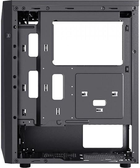 Spacer Warrior Геймърско бюро Midi Tower Компютърна кутия с RGB осветление Черен