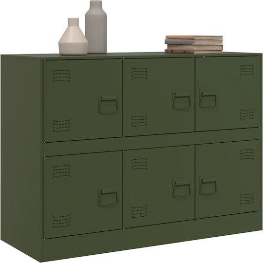 Sideboard made of Metal Green olive oil 99x39x73cm