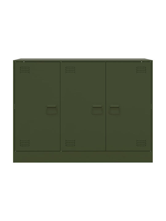 Μπουφές από Μέταλλο Πράσινο Λαδί 99x39x73cm