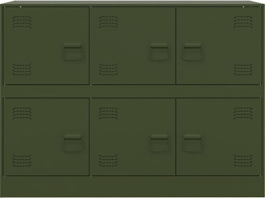 Sideboard made of Metal Green olive oil 99x39x73cm