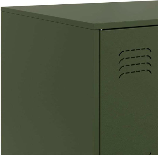 Sideboard made of Metal Green olive oil 99x39x73cm