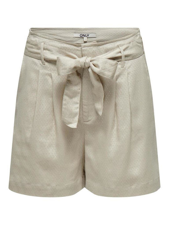 Only Women's Linen High-waisted Shorts Moonbeam