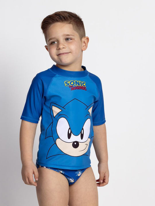 Disney Sonic Детски Бански Блуза Blue