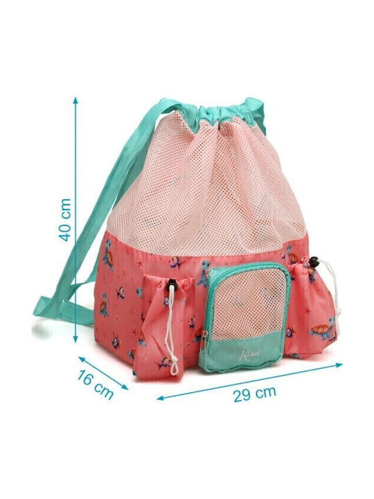 Kiokids Țestoase Geantă De Plajă Pentru Copii Roz 30x30x40cm
