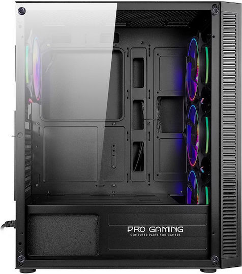 ProGaming Pro Gaming Gladius Mini tower Carcasă Calculator cu Iluminare ARGB Negru