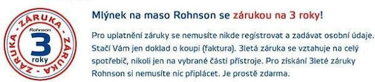 Rohnson Μηχανή Άλεσης Κιμά 1700W Ασημί