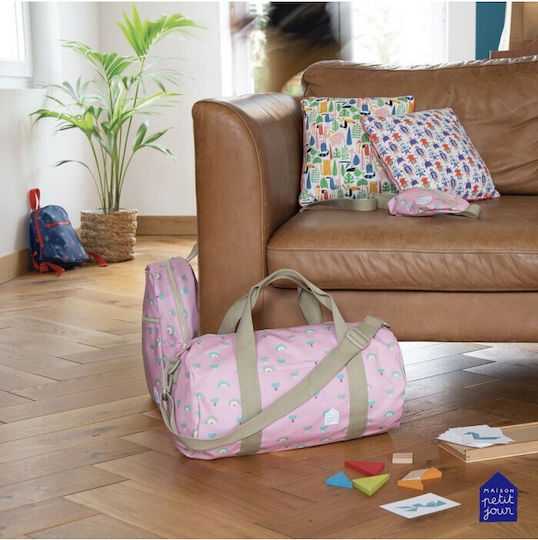 Petit Jour Paris Sack Voyage Back Light Blue Fabric L42xW21xH21cm