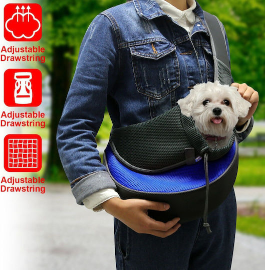 Marțipan pentru transport câine / pisici până la 10kg Albastru M44xL24cm.