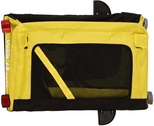 vidaXL Dog Carrying Yellow Bicycle Trailer for 45kg Pets L135xW73.5xH68.5cm