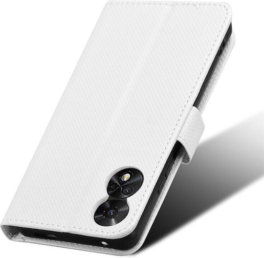 Diamond Texture Портмоне Бял (TCL 50 5G)