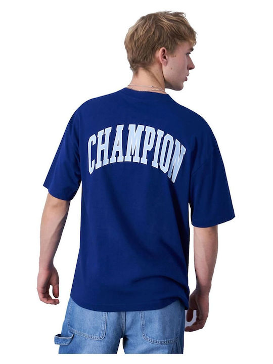 Champion Crewneck Men's Short Sleeve T-shirt Blue