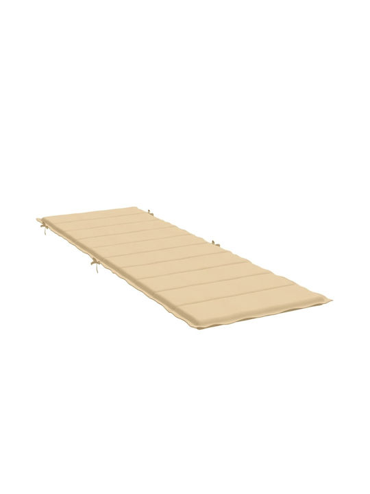vidaXL Sunbed Cushion with Backrest Beige 58x186cm
