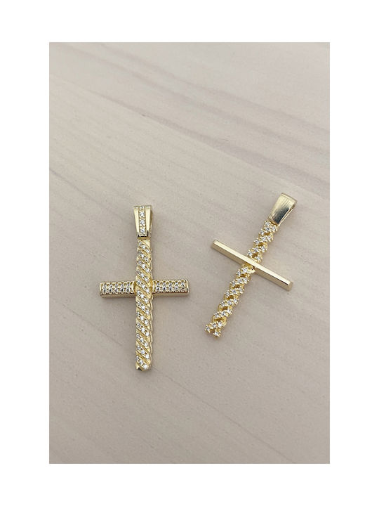 Kritsimis Women's Gold Cross 14K with Chain