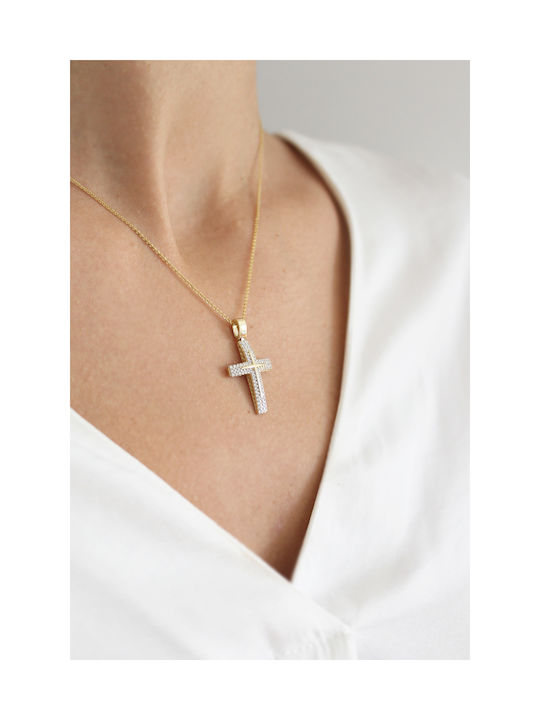 Kritsimis Women's Gold Cross 14K with Chain