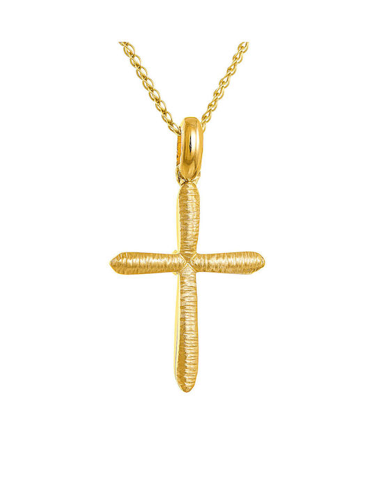 Kritsimis Women's Gold Cross 14K with Chain