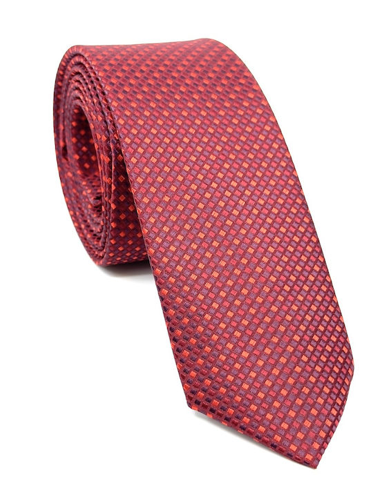 Legend Accessories Σετ Ανδρικής Γραβάτας με Σχέδια σε Κόκκινο Χρώμα