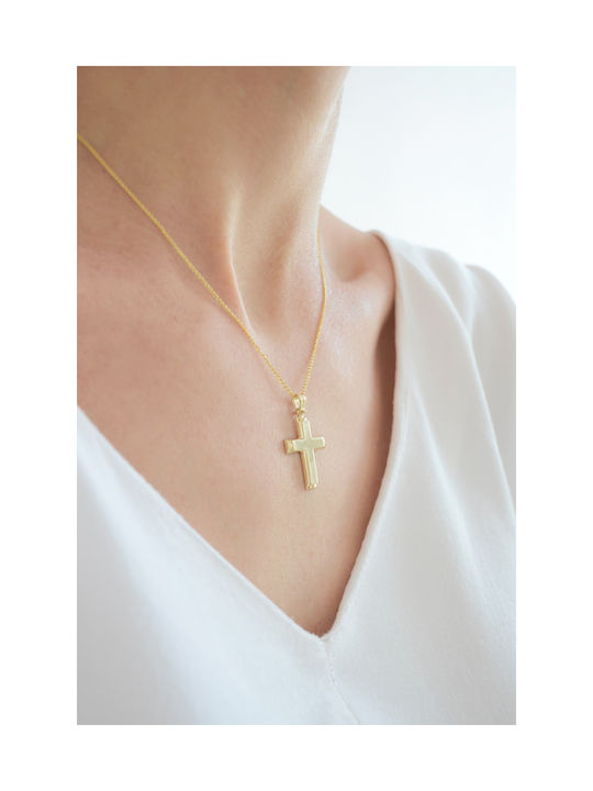 Kritsimis Women's Gold Cross 14K with Chain