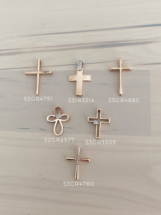 Kritsimis Crucifix Roz De Aur Pentru Femei 14K Cu Lanț